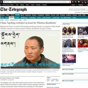 China ‘hacking websites in hunt for Tibetan dissidents’