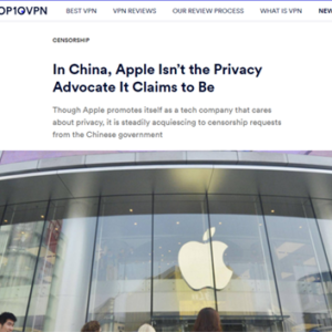 In China, Apple Isn’t the Privacy Advocate It Claims to Be