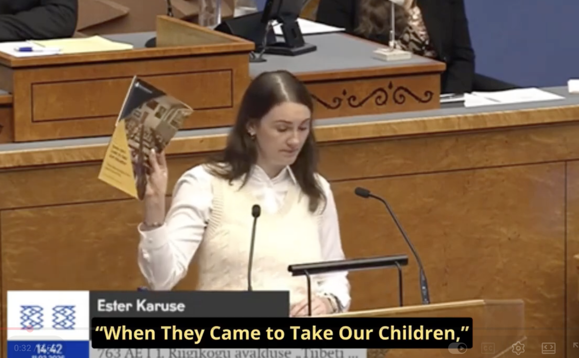 Estonian Parliament calls for the immediate abolition of the boarding school system in Tibet Estonian Parliament calls for the immediate abolition of the boarding school system in Tibet